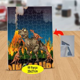 93 Patlamadan Kaçan Dinozorlar 99 Parça Puzzle Yapboz Tablo