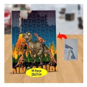 93 Patlamadan Kaçan Dinozorlar 99 Parça Puzzle Yapboz Tablo