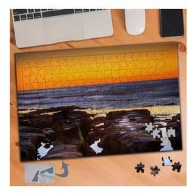 931 Günbatımı Deniz Ve Kayalar 240 Parça Puzzle Yapboz Tablo