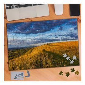 932 Bulutlu Gökyüzü Ve Arazi 240 Parça Puzzle Yapboz Tablo
