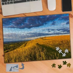 932 Bulutlu Gökyüzü Ve Arazi 240 Parça Puzzle Yapboz Tablo