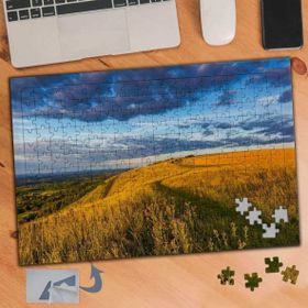 932 Bulutlu Gökyüzü Ve Arazi 240 Parça Puzzle Yapboz Tablo