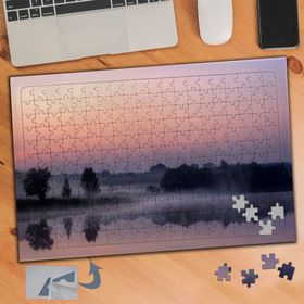 933 Sisli Göl Manzarası 240 Parça Puzzle Yapboz Tablo