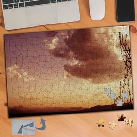 934 Doğan Güneş Manzarası 240 Parça Puzzle Yapboz Tablo