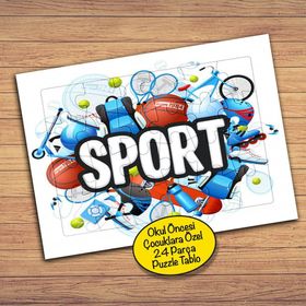 9394 Spor Kavramı 24 Parça Çocuklara Özel Yapboz Tablo