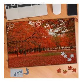 943 Kırmızı Yapraklar Manzarası 240 Parça Puzzle Yapboz Tablo