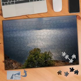 945 Yukardan Ağaç Ve Deniz 240 Parça Puzzle Yapboz Tablo