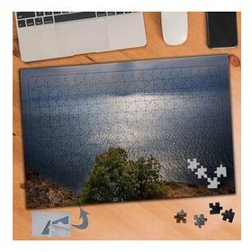 945 Yukardan Ağaç Ve Deniz 240 Parça Puzzle Yapboz Tablo