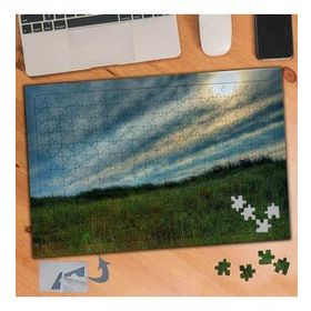 946 Yeşillik ve Güneş Bulut 240 Parça Puzzle Yapboz Tablo