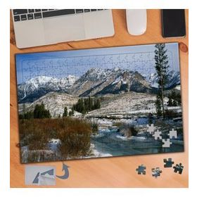 947 Akarsu Ve Dağlar Manzarası 240 Parça Puzzle Yapboz Tablo