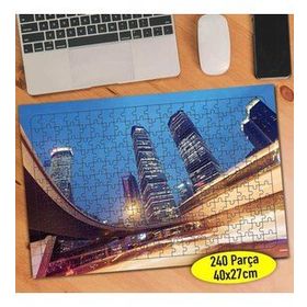 94987044 Işıklı Şehir Plazaları 240 Parça Puzzle Yapboz