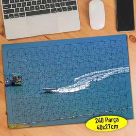 94998538 Mavi Sularda Tekne Turu Manzara 240 Parça Puzzle Yapboz