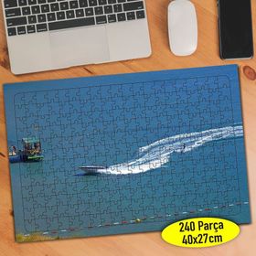 94998538 Mavi Sularda Tekne Turu Manzara 240 Parça Puzzle Yapboz