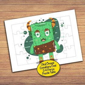 94PZ Yeşil Canavar Çocuklara Özel Puzzle Yapboz Tablo