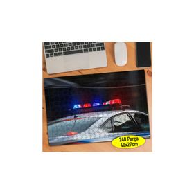 95529504 Sirenleri Açık Polis Arabası 240 Parça Puzzle Yapboz