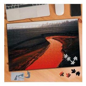 956 Kırmızı Dere Manzarası 240 Parça Puzzle Yapboz Tablo