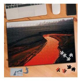956 Kırmızı Dere Manzarası 240 Parça Puzzle Yapboz Tablo