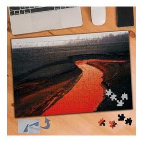 956 Kırmızı Dere Manzarası 240 Parça Puzzle Yapboz Tablo