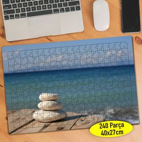 9586980 Deniz Kenarı Dizili Taşlar 240 Parça Puzzle Yapboz