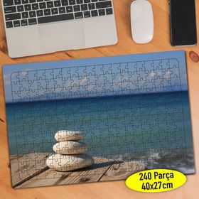 9586980 Deniz Kenarı Dizili Taşlar 240 Parça Puzzle Yapboz