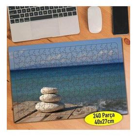 9586980 Deniz Kenarı Dizili Taşlar 240 Parça Puzzle Yapboz