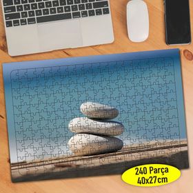9586995 Deniz Kenarı Dizili Taşlar 240 Parça Puzzle Yapboz