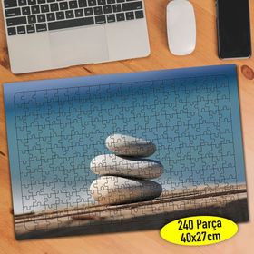 9586995 Deniz Kenarı Dizili Taşlar 240 Parça Puzzle Yapboz