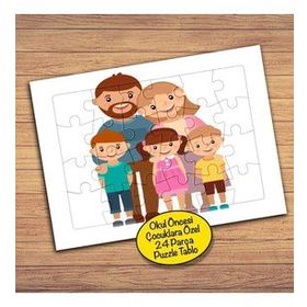 959 Mutlu Aile Tablosu 24 Parça Çocuklara Özel Yapboz Tablo