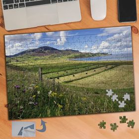 962 Tarla ve Deniz Doğal Manzarası 240 Parça Puzzle Yapboz Tablo