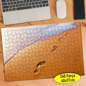 96284405 Sahilde Kumsalda Ayak İzleri 240 Parça Puzzle Yapboz