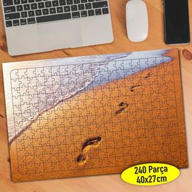 96284405 Sahilde Kumsalda Ayak İzleri 240 Parça Puzzle Yapboz