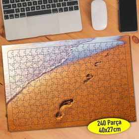 96284405 Sahilde Kumsalda Ayak İzleri 240 Parça Puzzle Yapboz