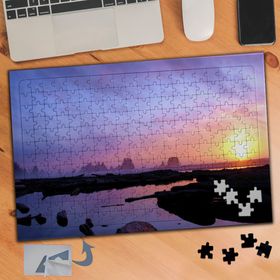 963 Doğan Güneş Ve deniz Manzarası 240 Parça Puzzle Yapboz Tablo
