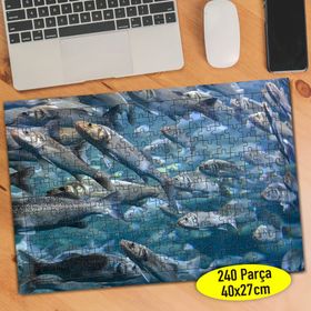 96803284 Denizde Yüzen Balık Sürüsü 240 Parça Puzzle Yapboz