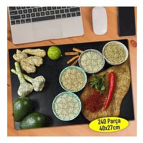 972277 Avakado Sarımsak Biber Mutfak 240 Parça Puzzle Yapboz