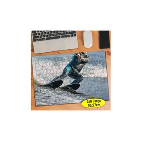 972843 Denizde Sörf Yapan Sporcu Kadın 240 Parça Puzzle Yapboz