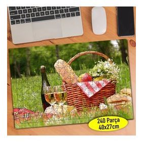 97367226 Çiçekli Piknik Sepeti 240 Parça Puzzle Yapboz