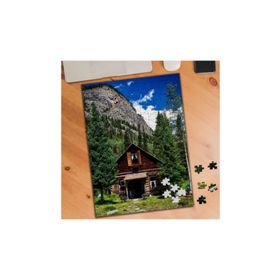 9764 Ormanın İçinde Tahta Ev 240 Parça Puzzle Yapboz