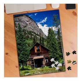 9764 Ormanın İçinde Tahta Ev 240 Parça Puzzle Yapboz