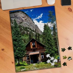 9764 Ormanın İçinde Tahta Ev 240 Parça Puzzle Yapboz