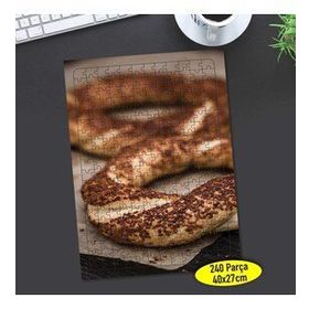 97673765 Susamlı Simitler 240 Parça Puzzle Yapboz
