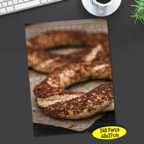 97673765 Susamlı Simitler 240 Parça Puzzle Yapboz