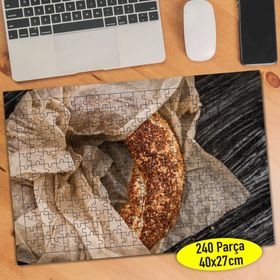 97675090 Gevrek Susamlı Simit Yiyecek 240 Parça Puzzle Yapboz