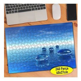 97725 Mavi Denizde Dizili Su Damlaları 240 Parça Puzzle Yapboz
