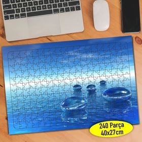 97725 Mavi Denizde Dizili Su Damlaları 240 Parça Puzzle Yapboz