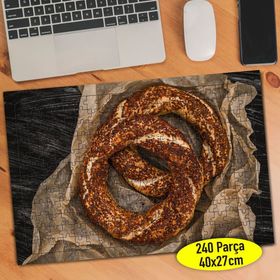 97754338 Gevrek Susamlı Simit Yiyecek 240 Parça Puzzle Yapboz