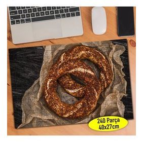 97754338 Gevrek Susamlı Simit Yiyecek 240 Parça Puzzle Yapboz