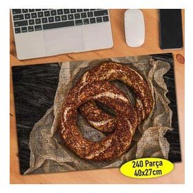 97754338 Gevrek Susamlı Simit Yiyecek 240 Parça Puzzle Yapboz