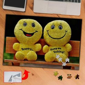 97D7F Gülen Suratlı Puflar 240 Parça Puzzle Yapboz Tablo