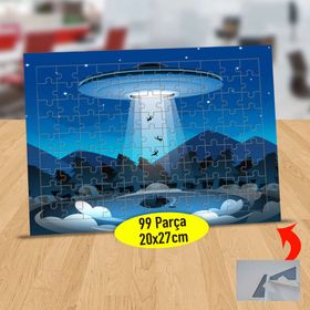 9826 Ormandan Hayvan Yakalayan Ufo 99 Parça Puzzle Yapboz Tablo